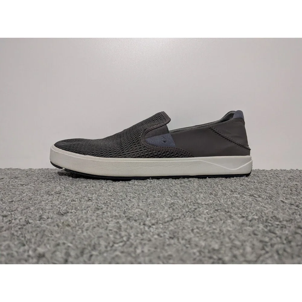Olukai Lae Ahi Slip On Shoes Mens Size 11 Gray